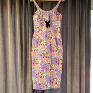 Pinup Couture Evangeline dress L Mary Blair Lips